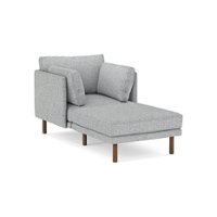 Burrow - Modern Field Armchair with Attachable Ottoman - Fog - Front_Zoom
