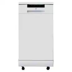 Front. SPT - 18 in. White Electronic Portable 120-volt Dishwasher with 6-Cycles with 8 Place Setting Capacity - White.
