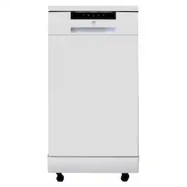 SPT - 18 in. Electronic Portable 120-volt Dishwasher with 6-Cycles with 8 Place Setting Capacity - White