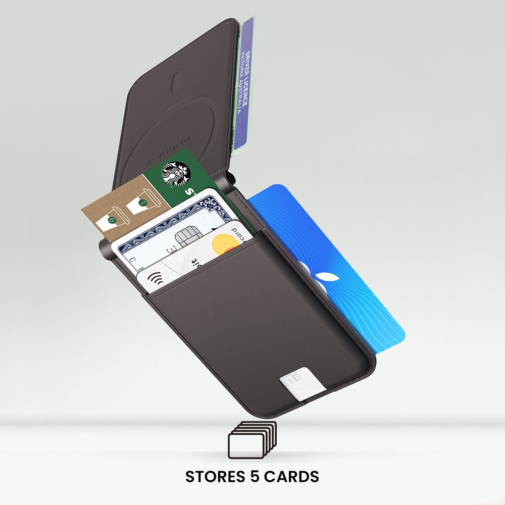 Alt View 11. JOURNEY - EZMO MagSafe Wallet & Phone Stand - Black.