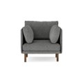 Front Zoom. Burrow - Modern Field Armchair - Carbon.