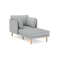 Burrow - Modern Field Armchair with Attachable Ottoman - Fog - Front_Zoom