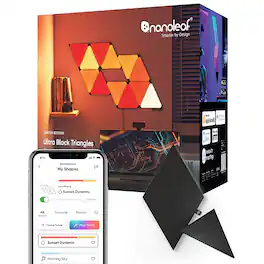 Nanoleaf - Shapes Ultra Black Triangles Expansion Pack (3 Panels) - Multicolor