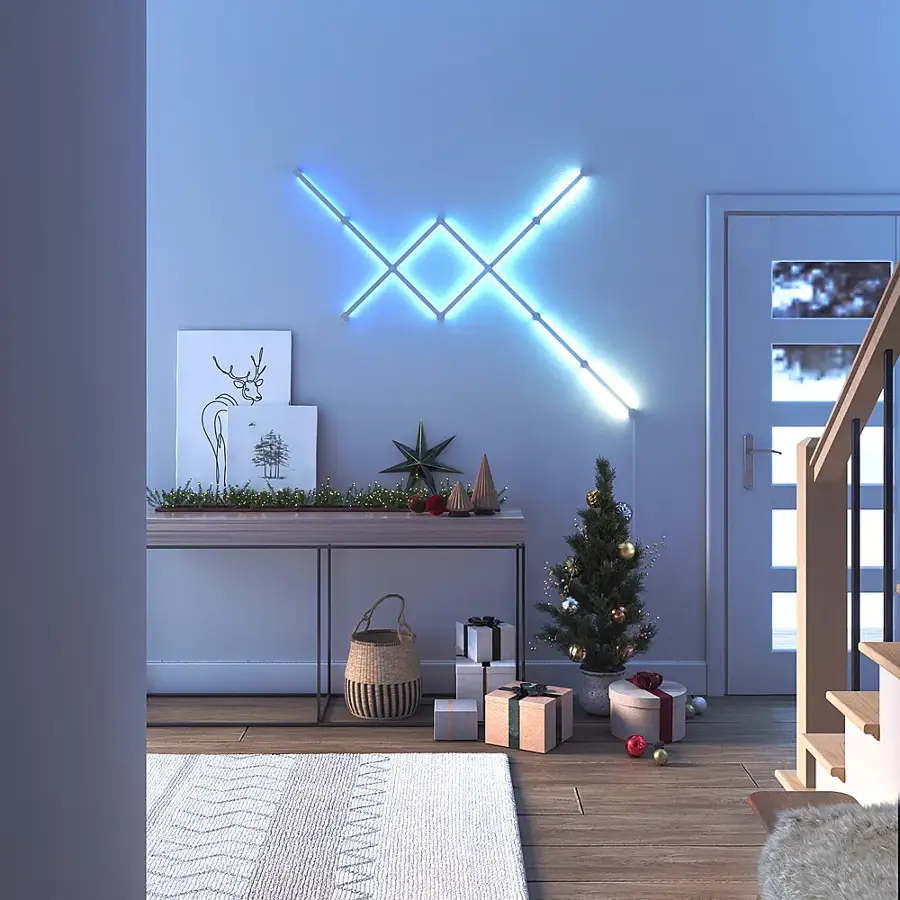 Alt View 15. Nanoleaf - Lines 90 Degrees Smarter Kit (4 Light Lines) - Multicolor.