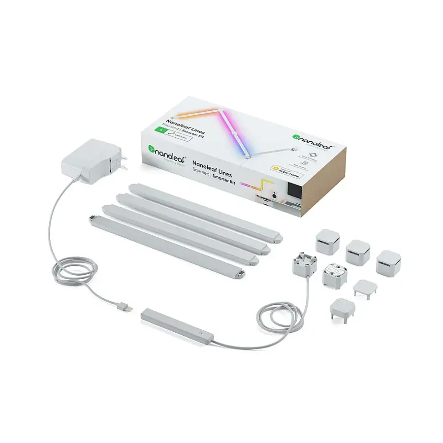 Alt View 17. Nanoleaf - Lines 90 Degrees Smarter Kit (4 Light Lines) - Multicolor.