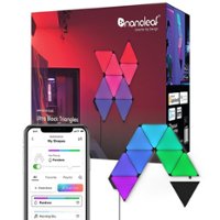 Nanoleaf - Shapes Ultra Black Triangles Smarter Kit (9 Panels) - Multicolor - Front_Zoom