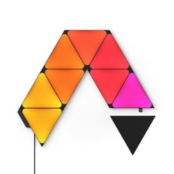 Nanoleaf - Shapes Ultra Black Triangles Smarter Kit (9 Panels) - Multicolor - Front_Zoom