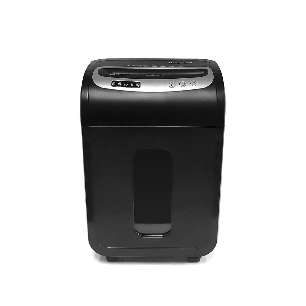 Honeywell - 12-Sheet Microcut Paper Shredder - Black - Front_Zoom