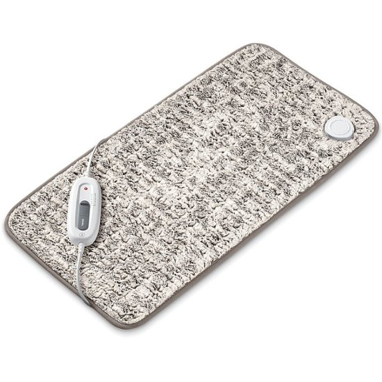 Front Zoom. Beurer - Nordic Lux XL Faux Fur Heating Pad - Light Gray.