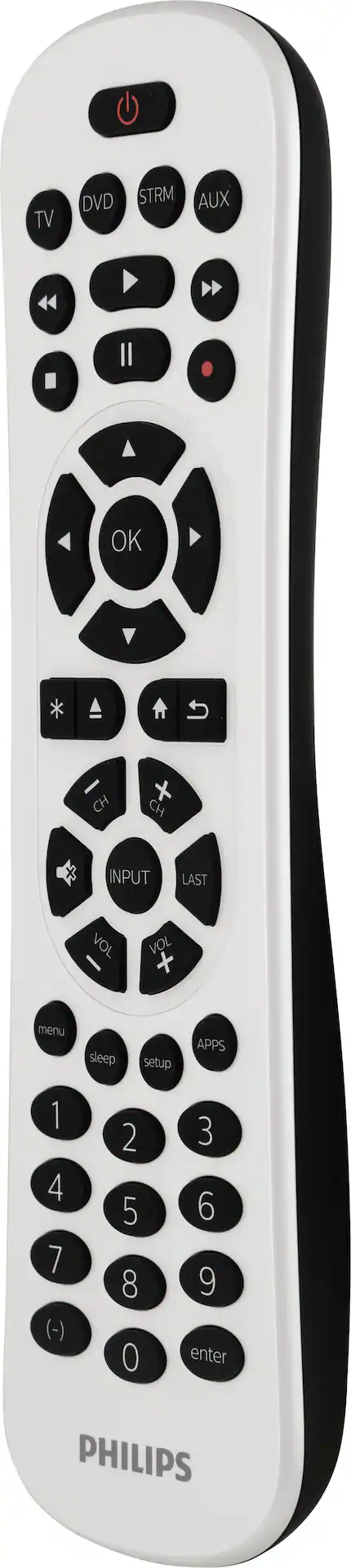 Backlit Universal Remote Control Philips 4 Device Backlit Universal Remote White SRP6012W/27 - Best Buy