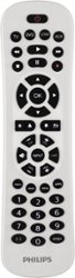 Philips - 4-Device Backlit Universal Remote, White - Front_Zoom