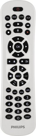 Philips - 4-Device Backlit Universal Remote, White - White