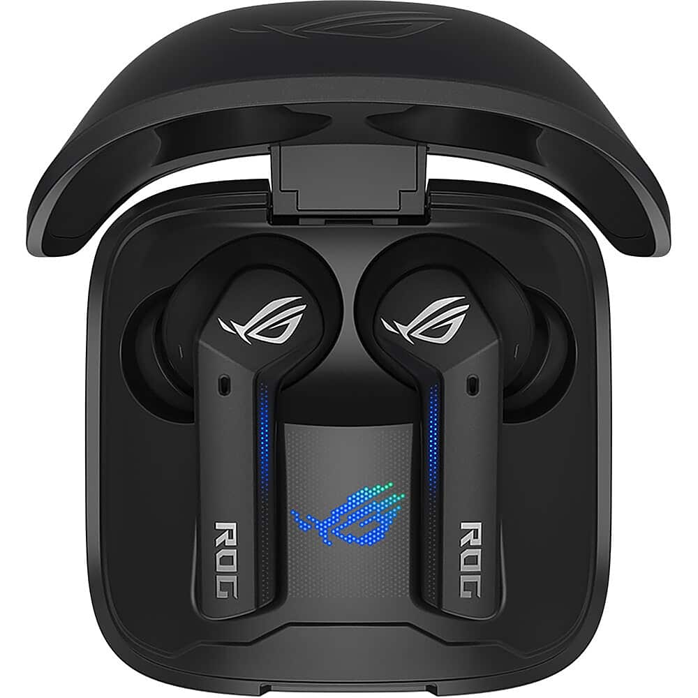 ASUS - ROG Cetra True Wireless Hybrid Active Noise Cancellation Gaming Earbuds for PC, iOS, Android, Switch - Black - Front_Zoom