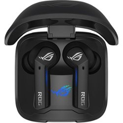 ASUS - ROG Cetra True Wireless Hybrid Active Noise Cancelation In-Ear Earbuds - Black - Front_Zoom