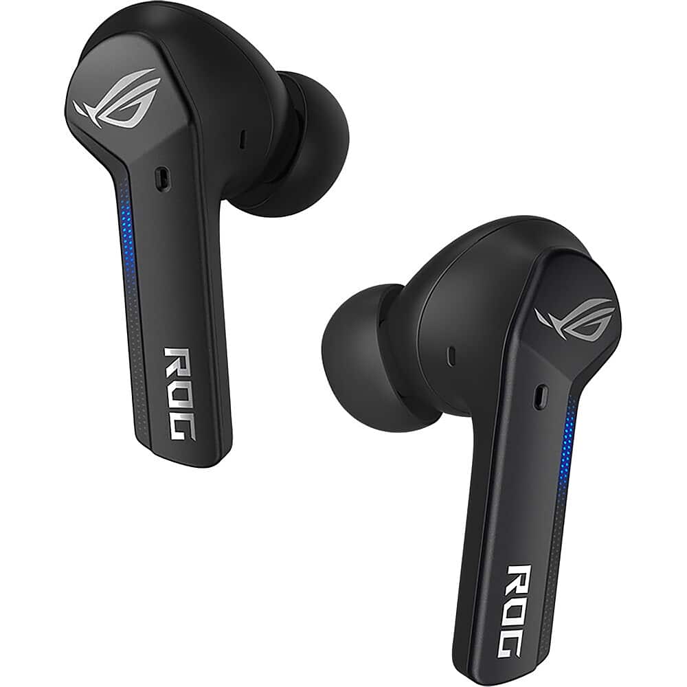 Alt View 11. ASUS - ROG Cetra True Wireless Hybrid Active Noise Cancelation In-Ear Gaming Earbuds - Black.