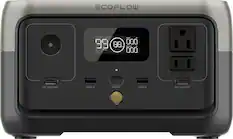 Front. EcoFlow - RIVER 2 Portable Power Station - Black.