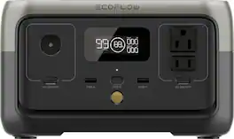 EcoFlow - RIVER 2 256Wh Portable Power Station (256 Wh Capacity) - Black