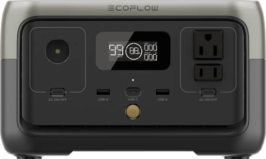 Ecoflow RIVER 2 PRO ZMR620BEU Centrale électrique portable - 768 wh -  jusqu'à 1600 w - durée de vie de 3000 cycles - noir/gris