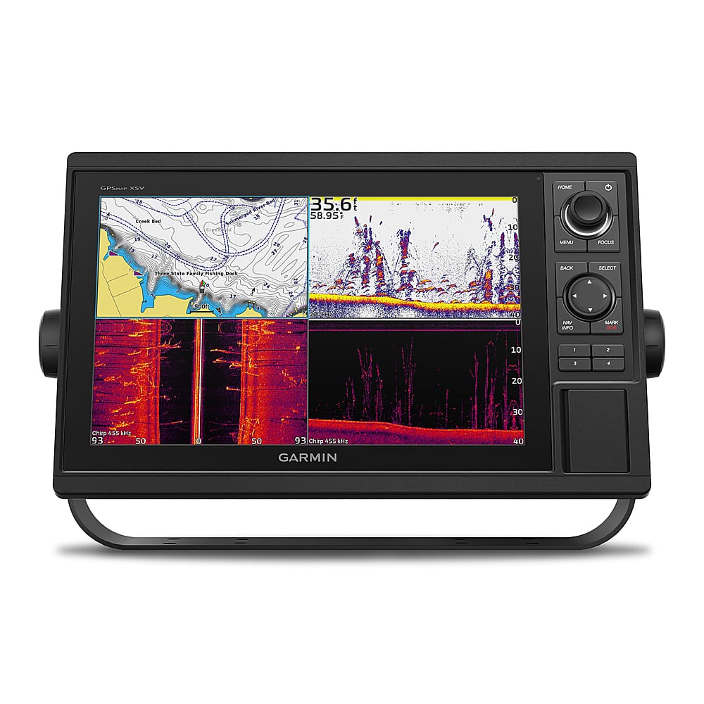 Front. Garmin - GPSMAP 1242xsv Fishfinder/Chartplotter GPS - Black.