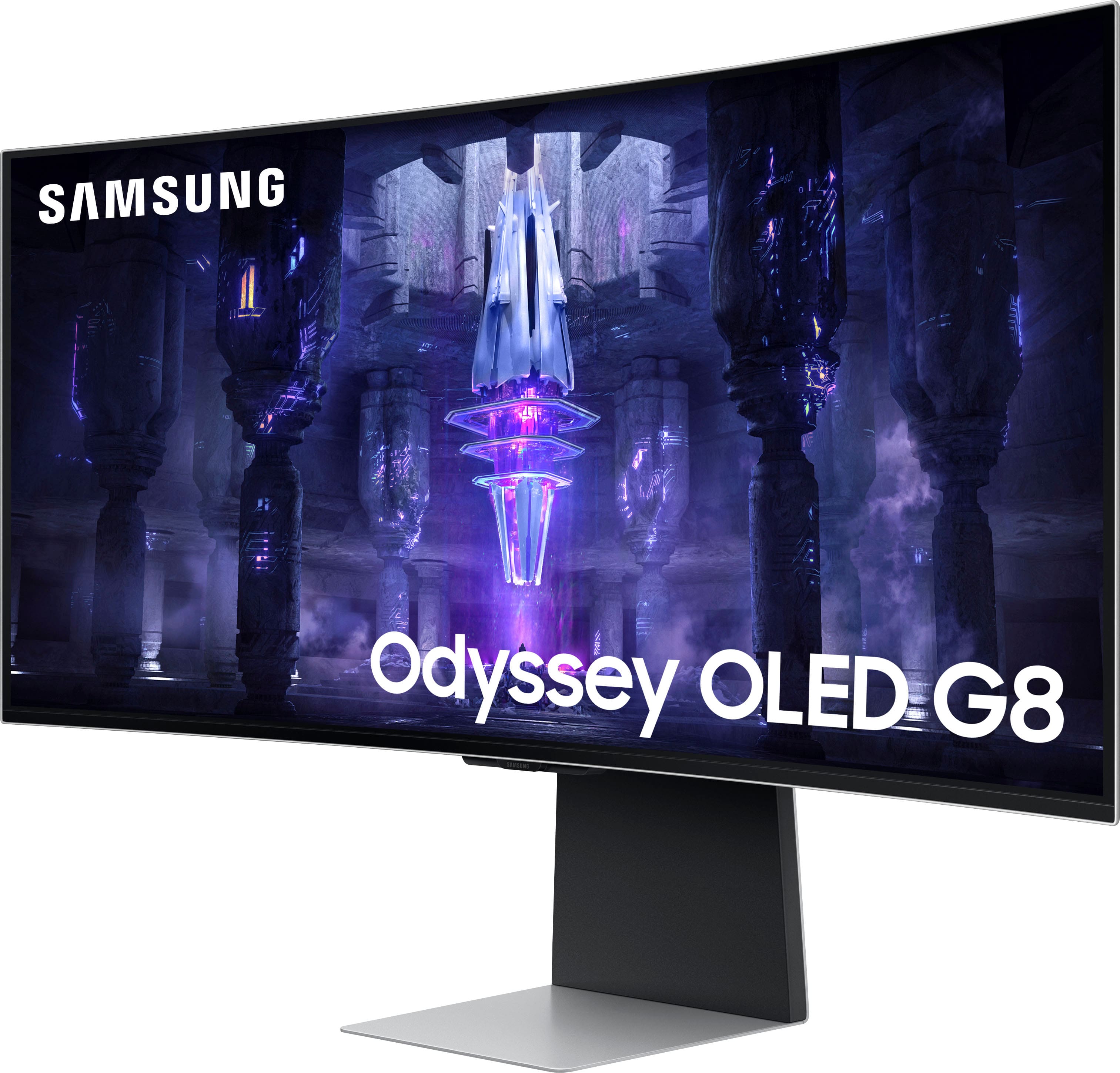 Samsung – Odyssey OLED G8 34″ Curved WQHD FreeSync Premium Pro Smart Gaming Monitor with HDR400, (Micro DP, Micro HDMI, USB) – Silver Sansujyuku sansujyuku.com