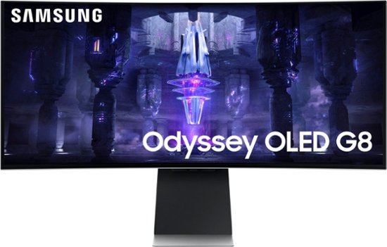Samsung Odyssey 34″ QD-OLED 1000R Curved WQHD .1ms FreeSync Premium Pro Smart Gaming Monitor with HDR400 and Speakers
