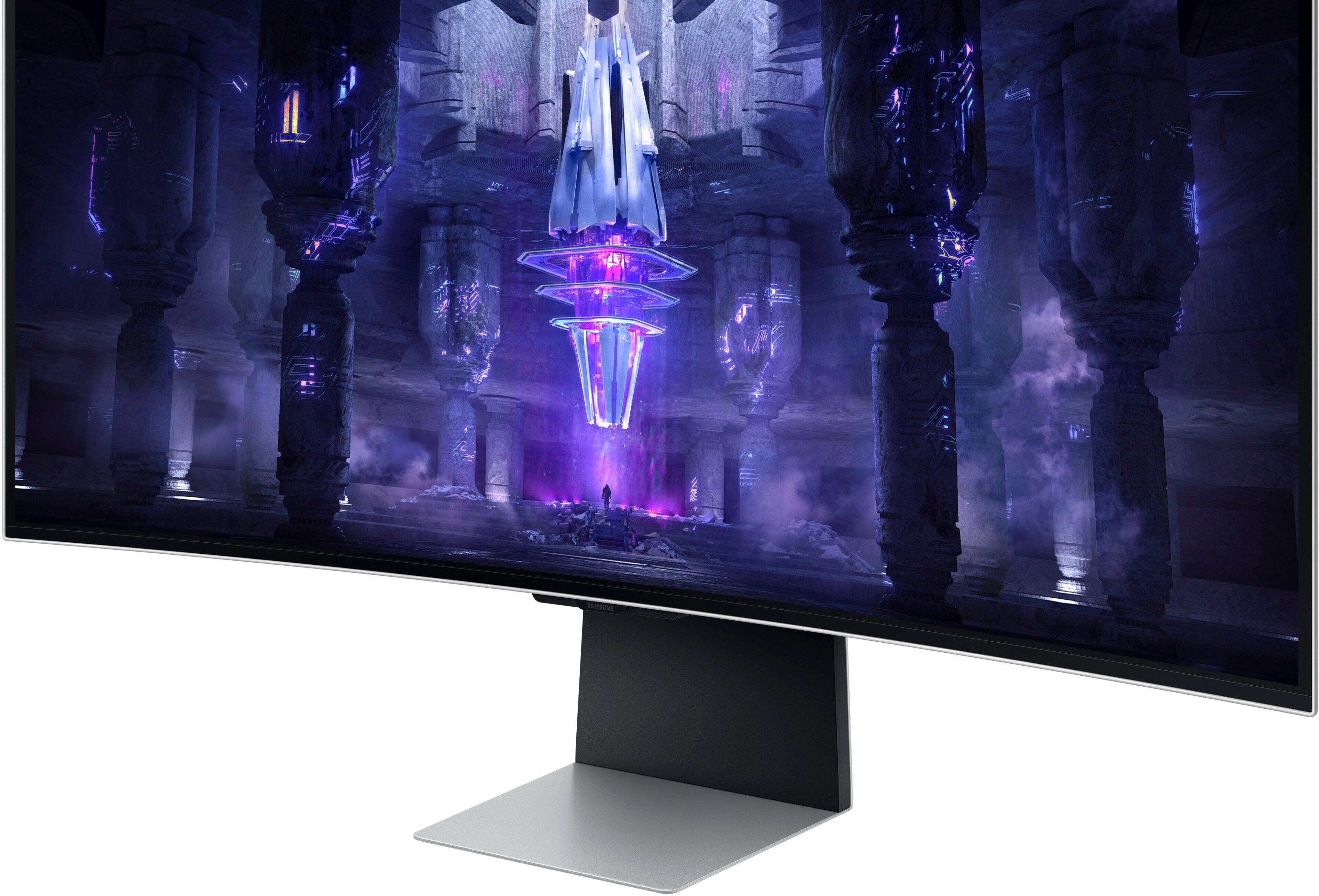 Alt View 19. Samsung - Odyssey OLED G8 34" Curved WQHD FreeSync Premium Pro Smart Gaming Monitor with HDR400, (Micro DP, Micro HDMI, USB) - Silver.