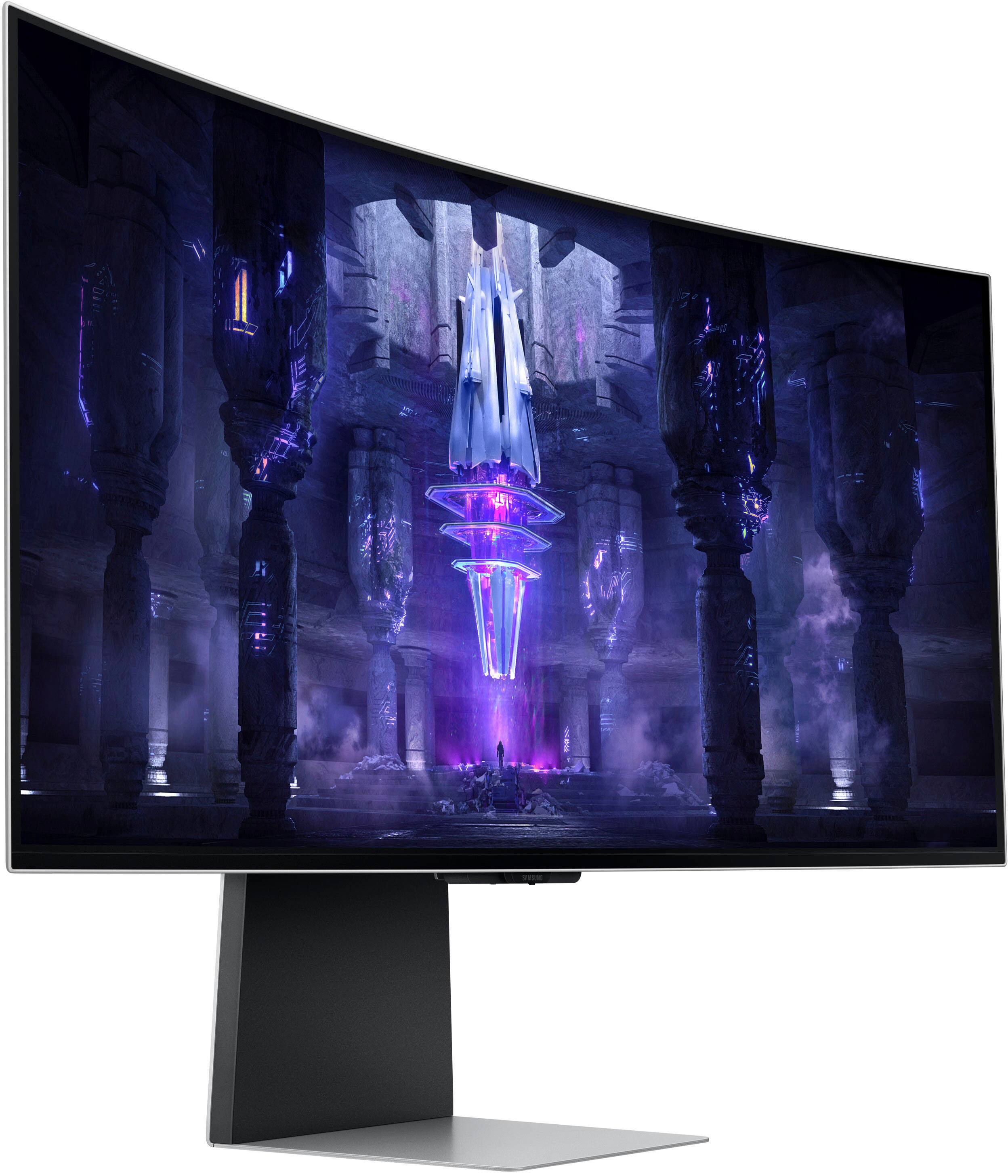 Alt View 14. Samsung - Odyssey OLED G8 34" Curved WQHD FreeSync Premium Pro Smart Gaming Monitor with HDR400, (Micro DP, Micro HDMI, USB) - Silver.