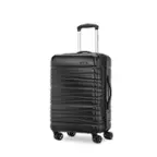 Front. Samsonite - Evolve Se Carry-On 20" Expandable Spinner Suitcase - Bass Black.