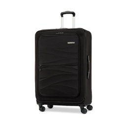 American Tourister - Cascade Ss 28" Expandable Spinner Suitcase - Jet Black - Front_Zoom