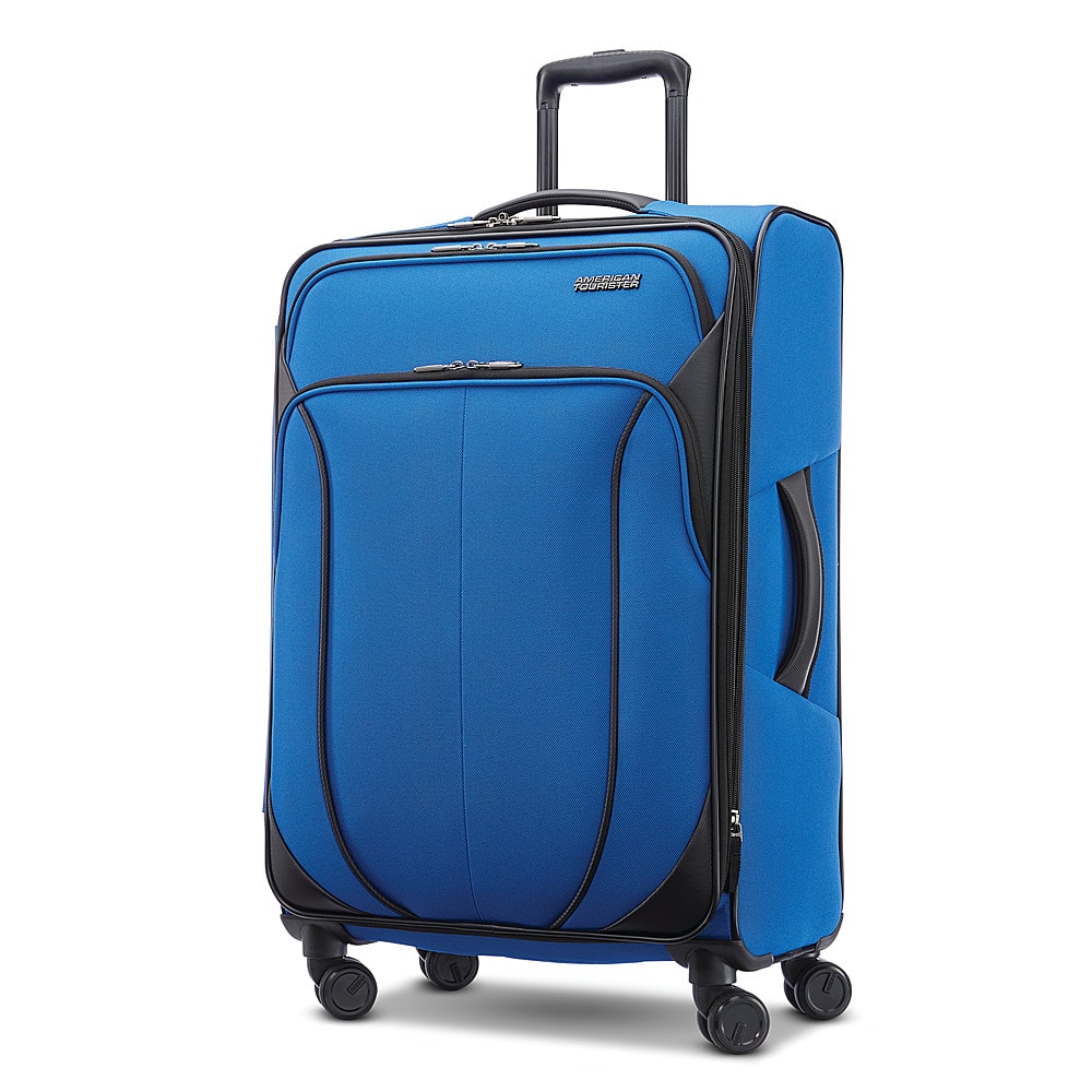 American Tourister - 4 Kix 2.0 24" Expandable Spinner Suitcase - Classic Blue - Front_Zoom