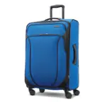 Front. American Tourister - 4 Kix 2.0 28" Expandable Spinner Suitcase - Classic Blue.