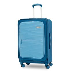 American Tourister - Cascade Ss 24" Expandable Spinner Suitcase - Pacific - Front_Zoom