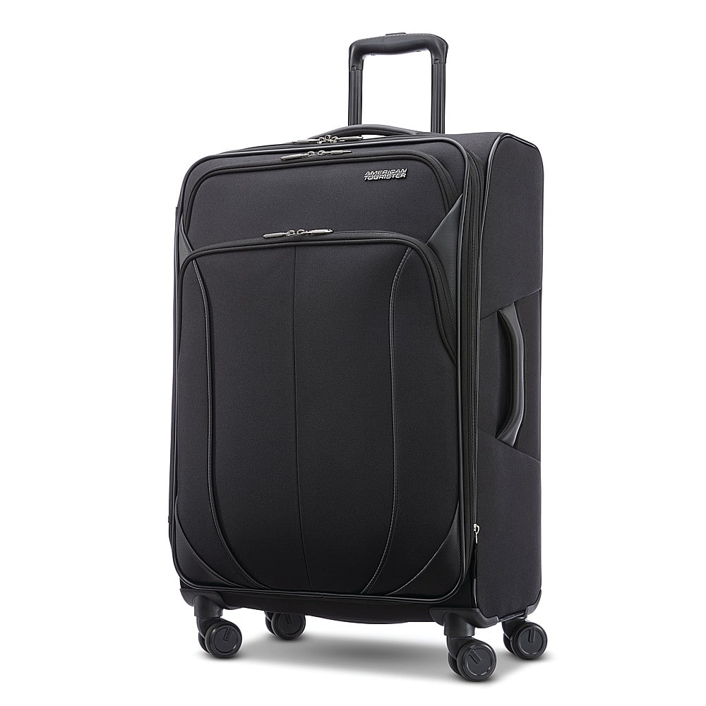 American Tourister - 4 Kix 2.0 24" Expandable Spinner Suitcase - Black - Front_Zoom