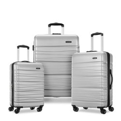 Samsonite - Evolve Se 28" Expandable Spinner Suitcase Set 3 Piece - Arctic Silver - Front_Zoom