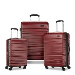 Samsonite - Evolve Se 28" Expandable Spinner Suitcase Set 3 Piece - Matte Burgundy - Front_Zoom