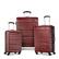 Front. Samsonite - Evolve Se 28" Expandable Spinner Suitcase Set 3 Piece - Matte Burgundy.