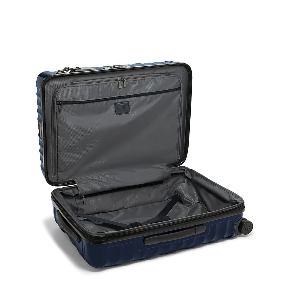 Angle View: TUMI - Short Trip 18" Expandable 4 Wheeled Spinner Suitcase - Navy