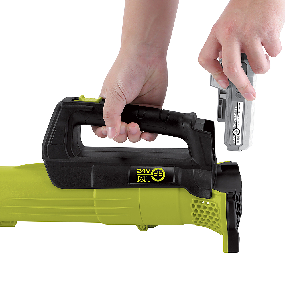 Best Buy: Sun Joe 24-Volt iON+ 100 MPH 280 CFM Cordless Handheld Blower (1  x 2.0Ah Battery and 1 x Charger) Green 24V-TB-LTE-P1