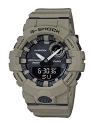 Casio - Men's G-Shock Analog-Digital Power Trainer with Bluetooth Mobile Link 49mm Watch - Tan - Front_Zoom