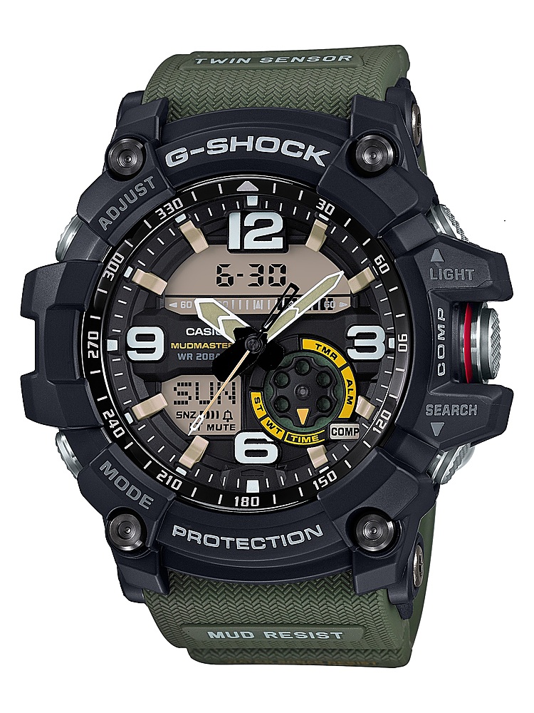 Casio Men's Twin-Sensor Analog-Digital 55mm Watch Green GG1000-1A3 - Best