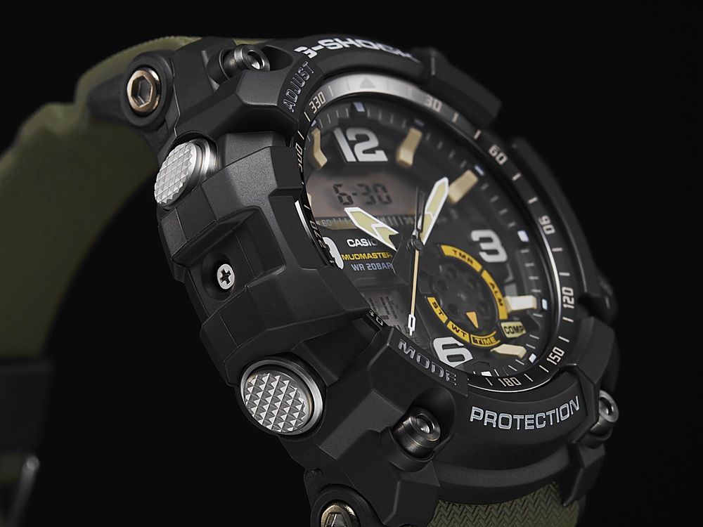Casio Men's G-Shock Mudmaster Twin-Sensor Analog-Digital 55mm Watch Tan  GG1000-1A5 - Best Buy