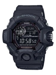 Casio - Men's G-Shock Rangeman Triple-Sensor Atomic Solar 54mm Watch - Black - Front_Zoom
