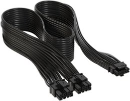 CORSAIR - 600W PCIe 5.0 / Gen 5 12VHPWR Type-4 PSU Power Cable - Black - Front_Zoom