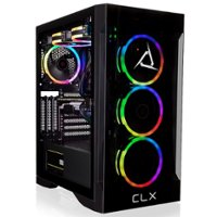 CLX - SET Gaming Desktop - AMD Ryzen 9 7900X - 32GB DDR5 4800 Memory - GeForce RTX 4080 Super - 1TB NVMe M.2 SSD + 4TB HDD - Black - Front_Zoom