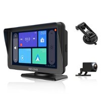 Rexing - W1 Carplay and Android Auto device w/ Back-up Camera - Black - Front_Zoom