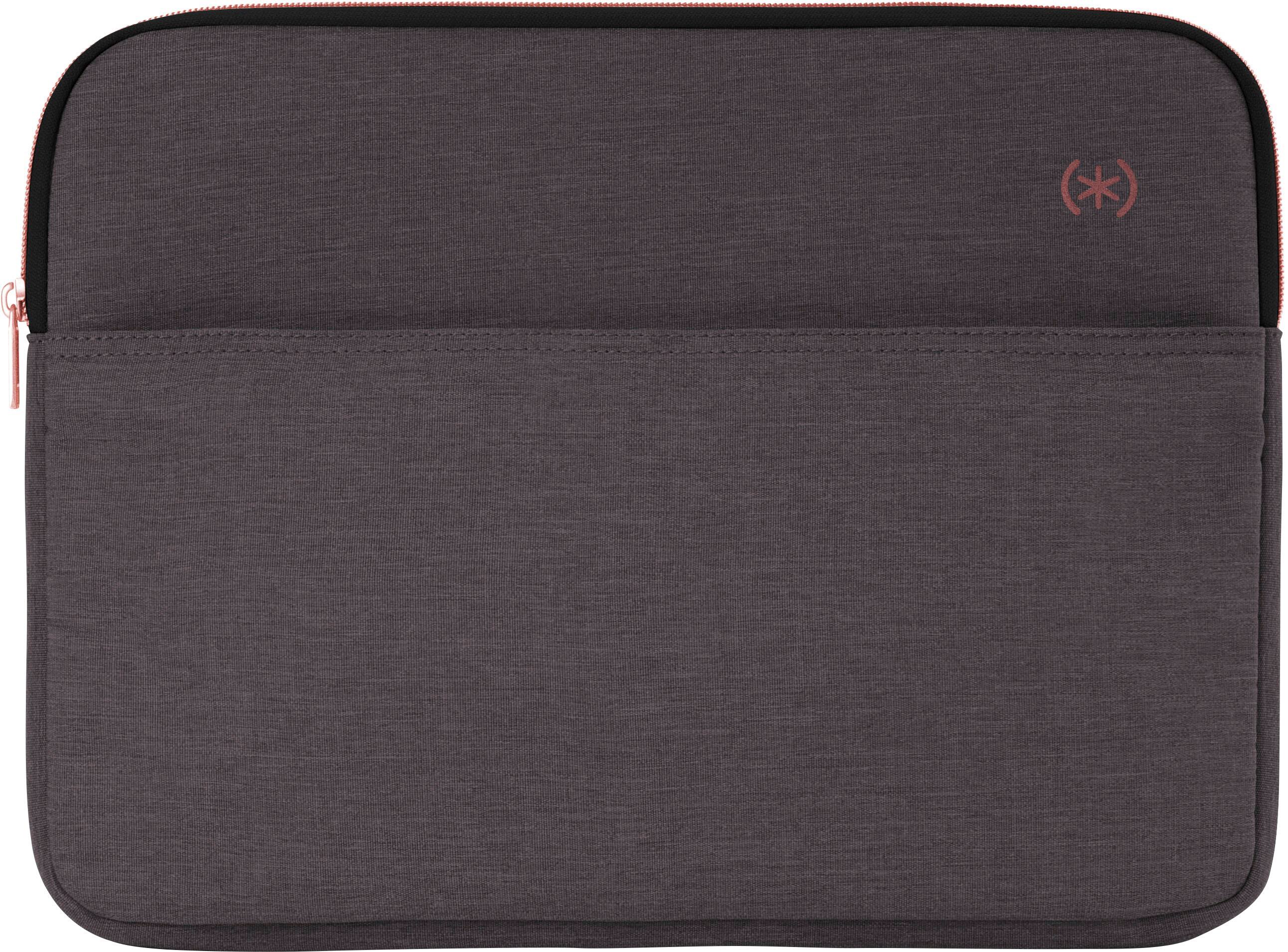 Angle. Speck - Transfer Pro Pocket Protective Sleeve Universal 15"-16" for MacBook computers, laptops and tablets - Cloudy Grey/Rose Gold.