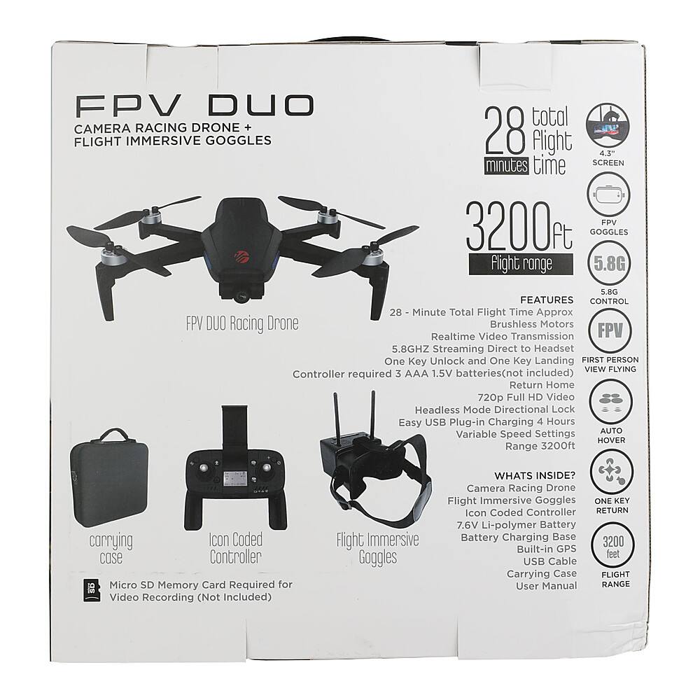 Alt View 16. Vivitar - VTI FPV Duo Camera Racing Drone - Black.