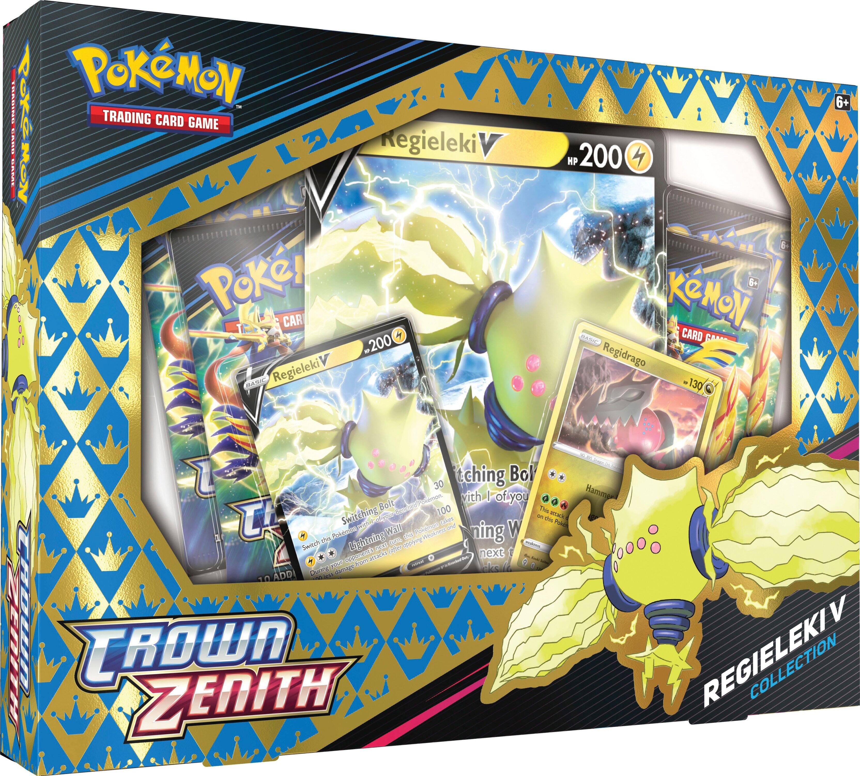 thumbnail image 2 of Pokemon TCG Crown Zenith Regidrago / Regieleki V Collection Box 2 of 10