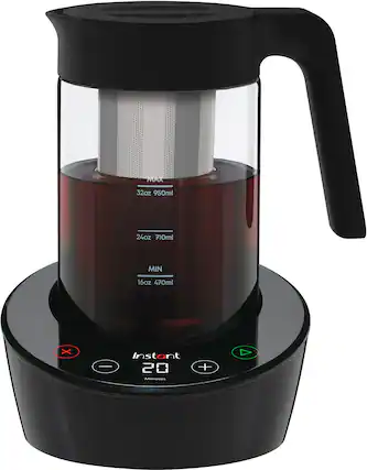 Front. Instant Pot - 4 cup, 32oz Cold Brewer Coffee Maker - Black.