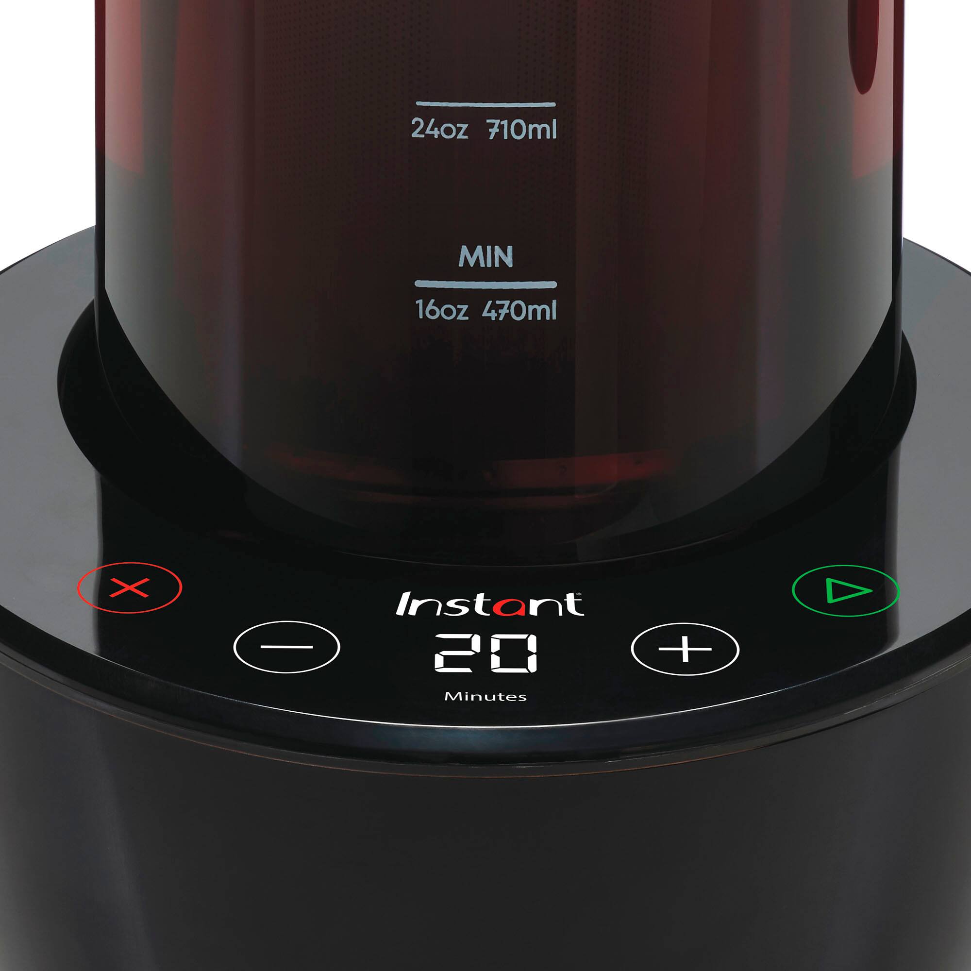 Angle. Instant Pot - 4 cup, 32oz Cold Brewer Coffee Maker - Black.